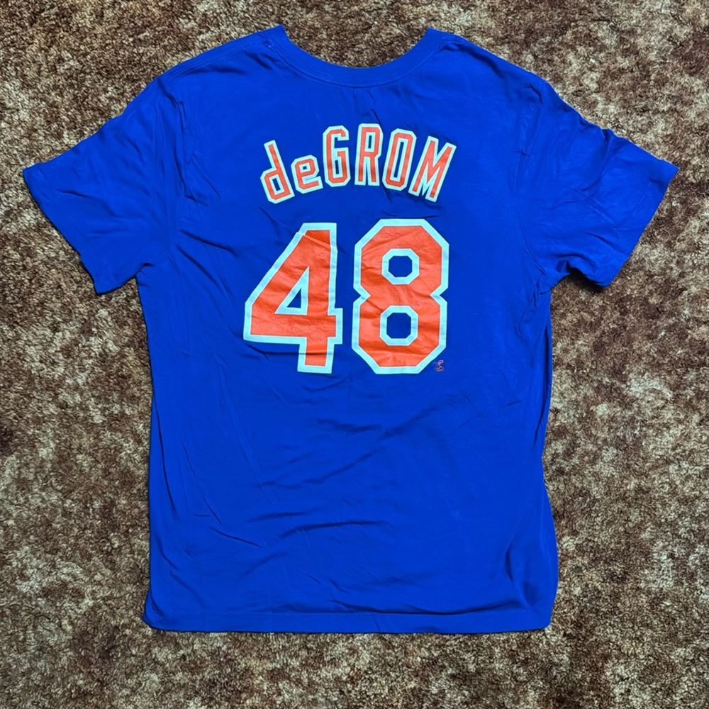 Nike New York Mets Jacob deGrom T-Shirt. Size Large.